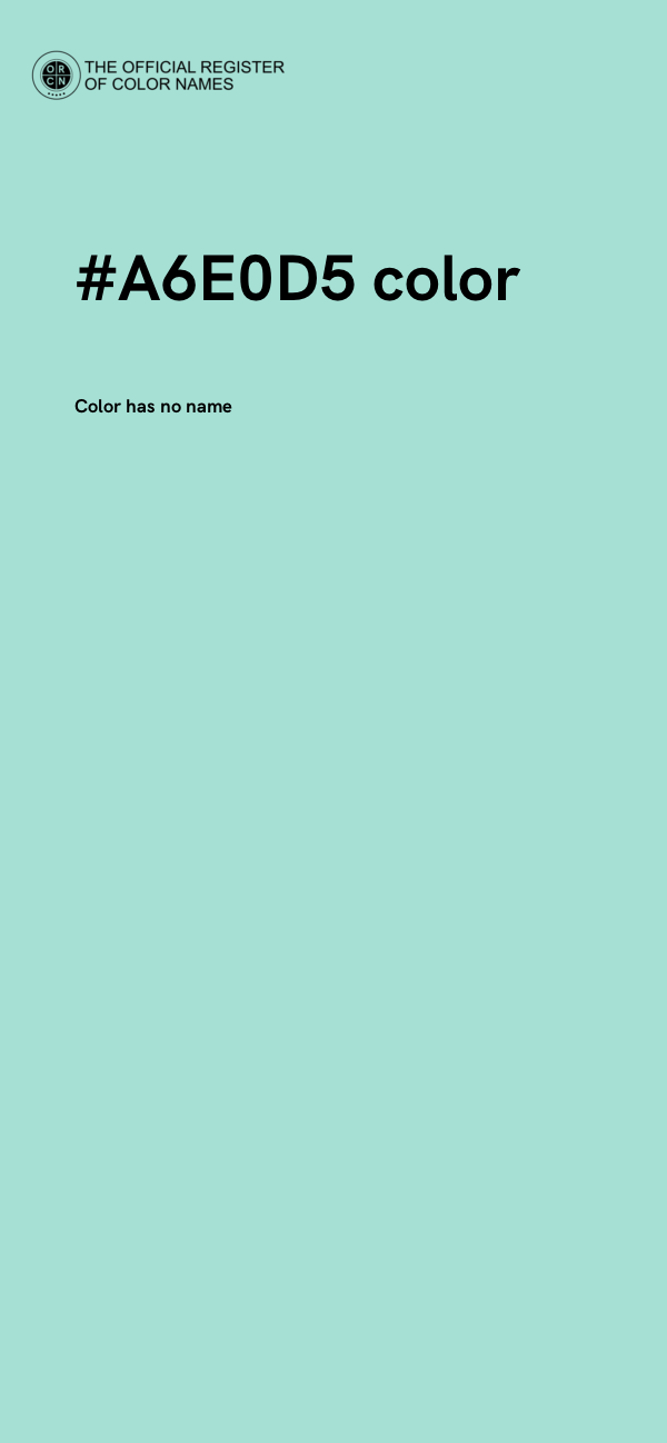 #A6E0D5 color image