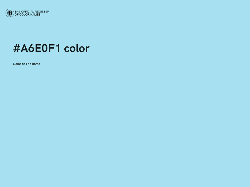 #A6E0F1 color image