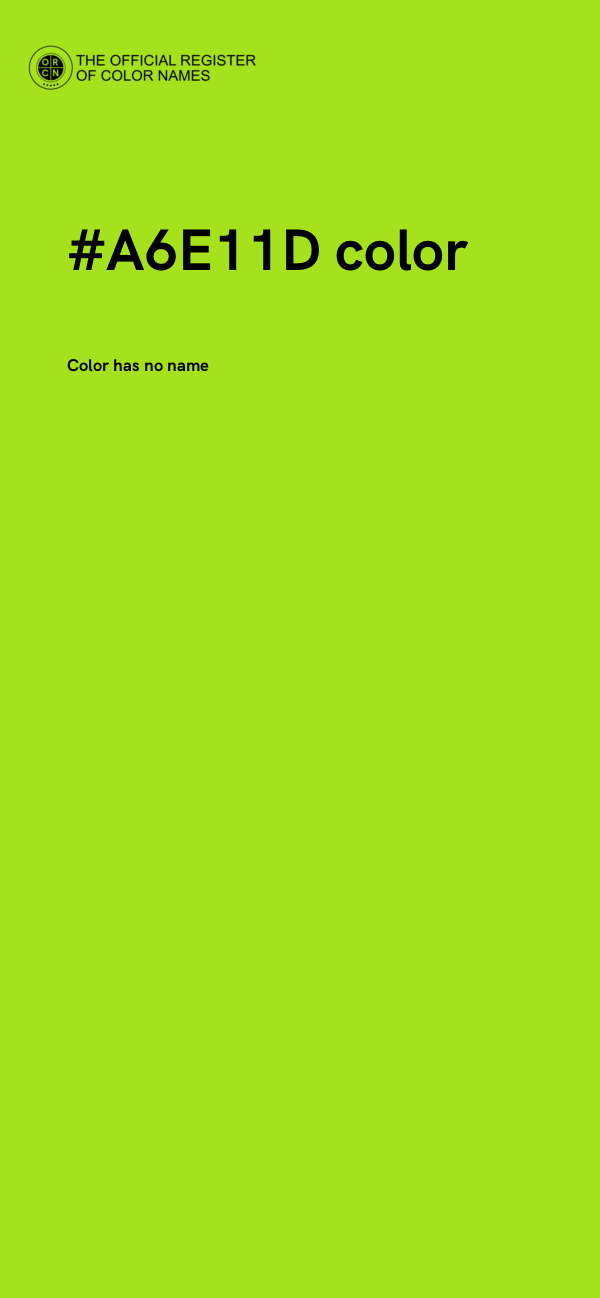 #A6E11D color image