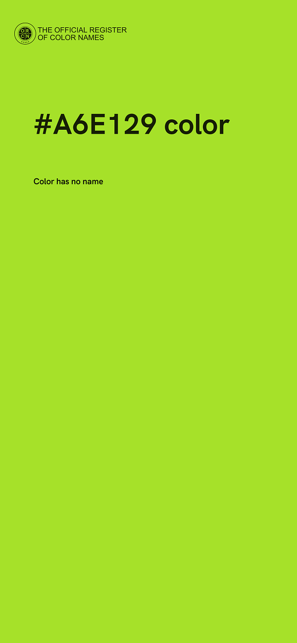 #A6E129 color image