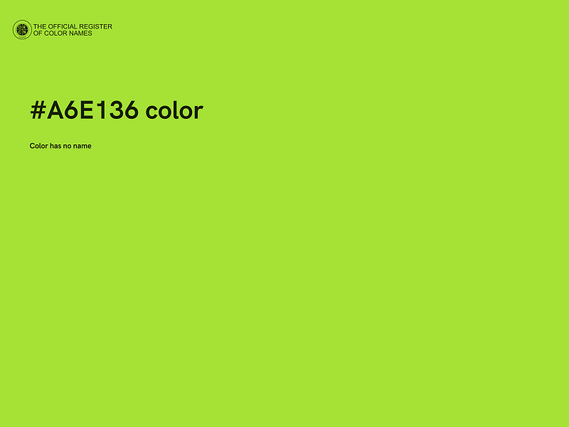 #A6E136 color image