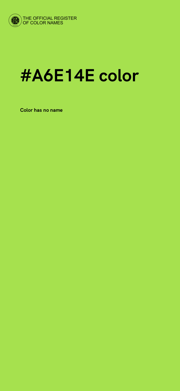 #A6E14E color image