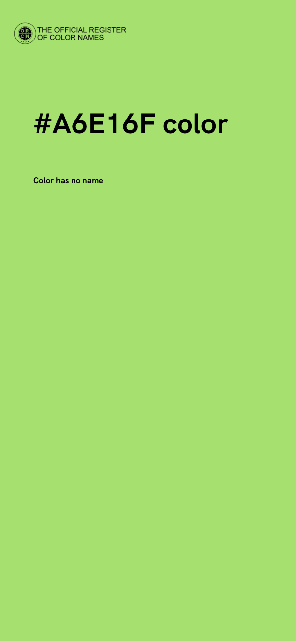 #A6E16F color image