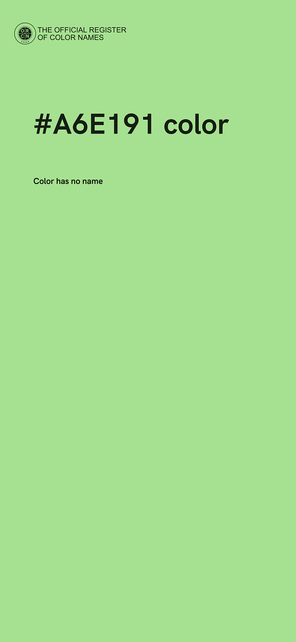 #A6E191 color image