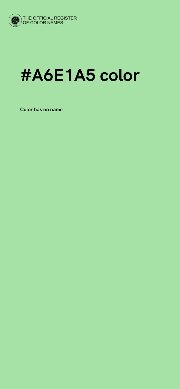 #A6E1A5 color image