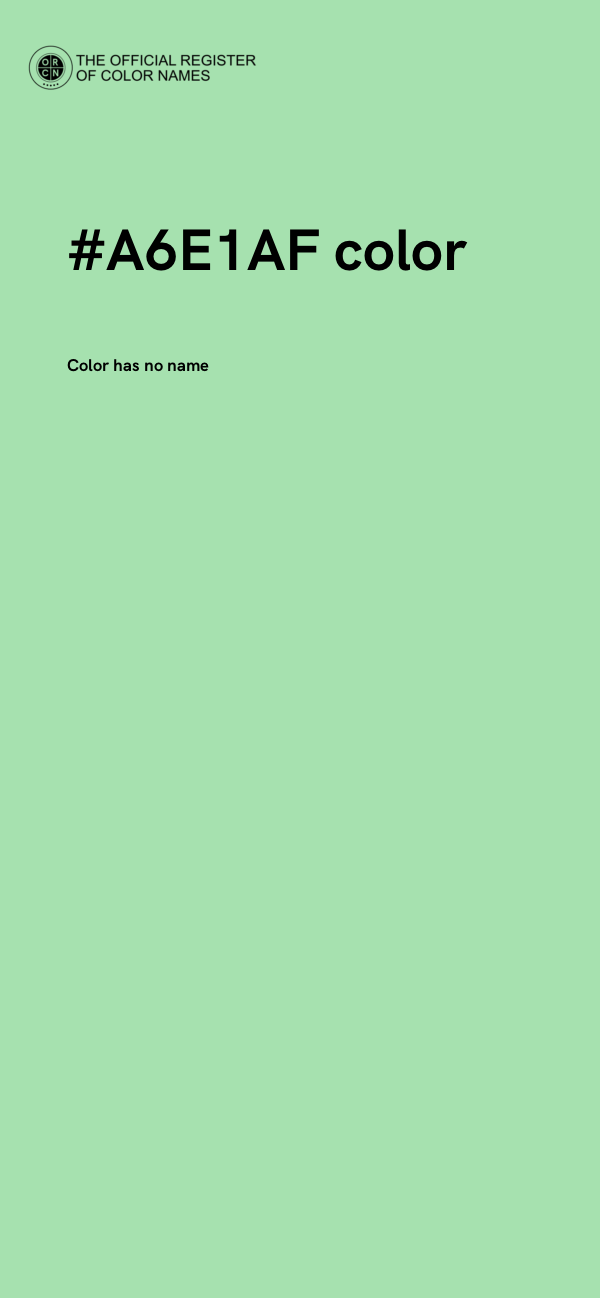 #A6E1AF color image