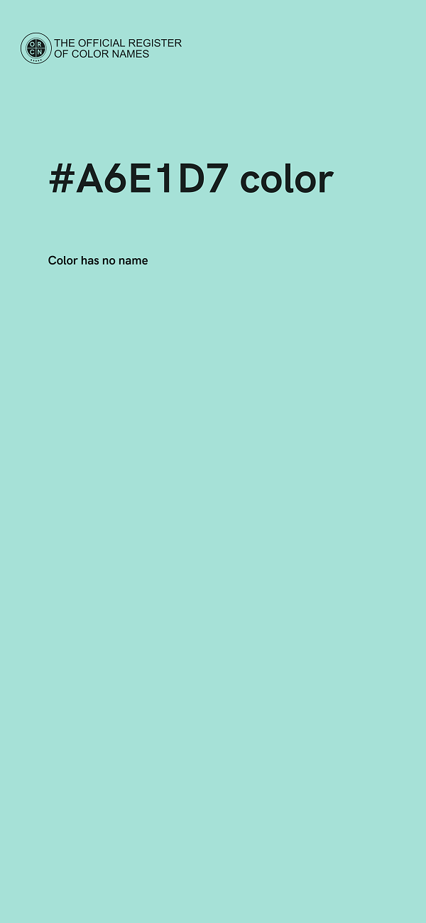 #A6E1D7 color image
