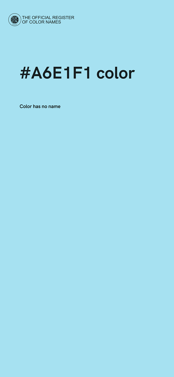 #A6E1F1 color image
