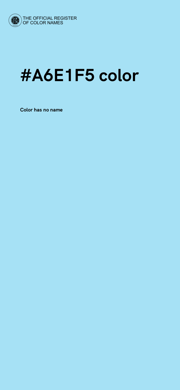 #A6E1F5 color image