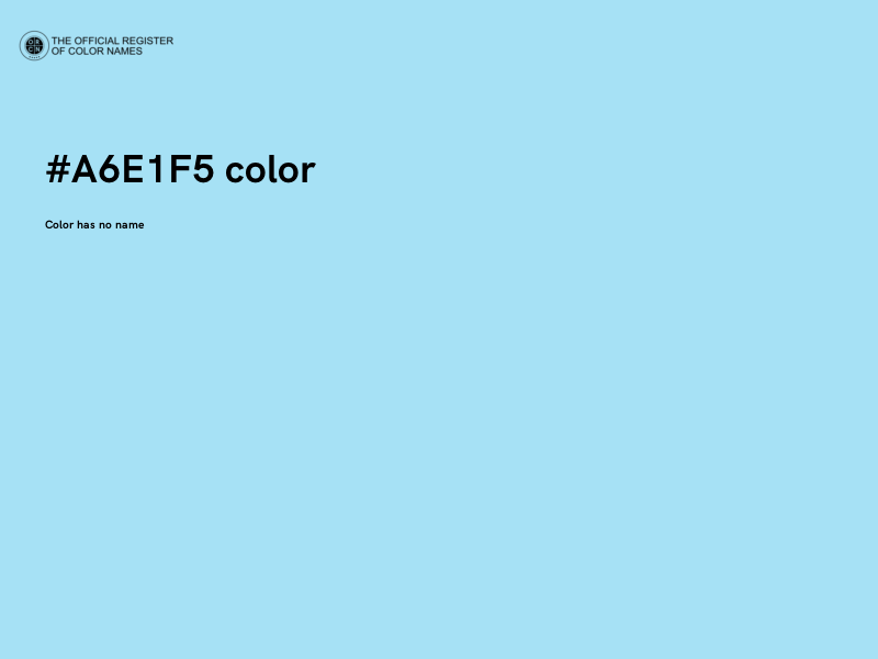 #A6E1F5 color image