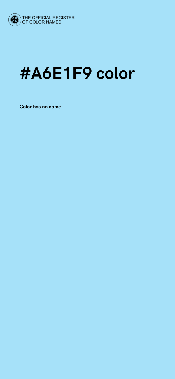 #A6E1F9 color image