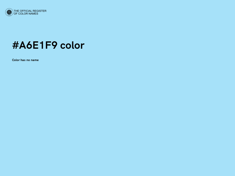 #A6E1F9 color image