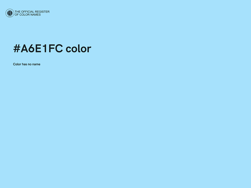 #A6E1FC color image