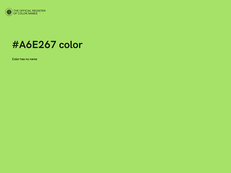 #A6E267 color image