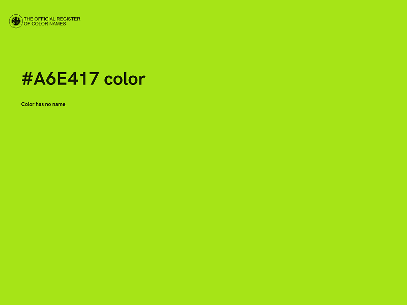 #A6E417 color image