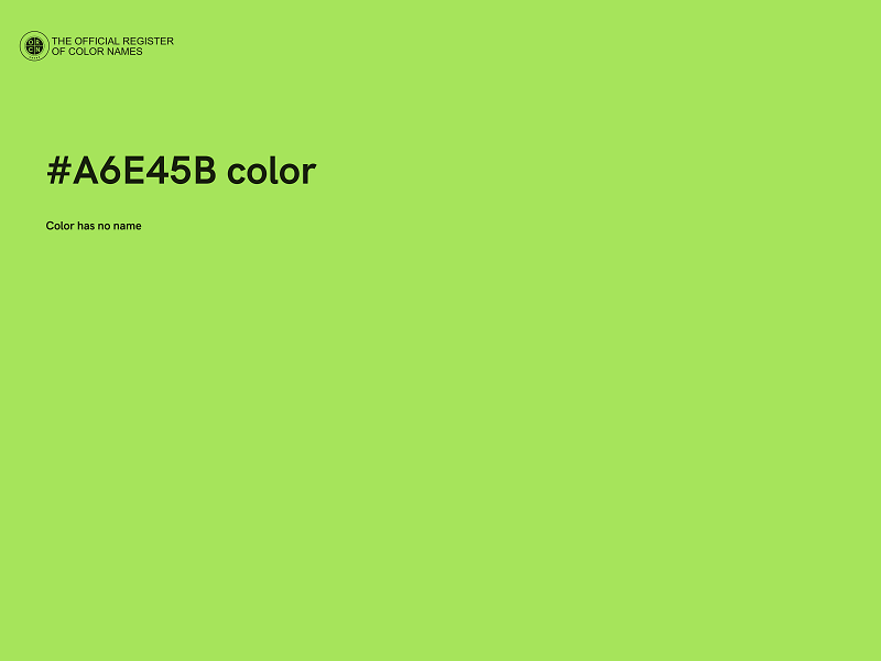 #A6E45B color image