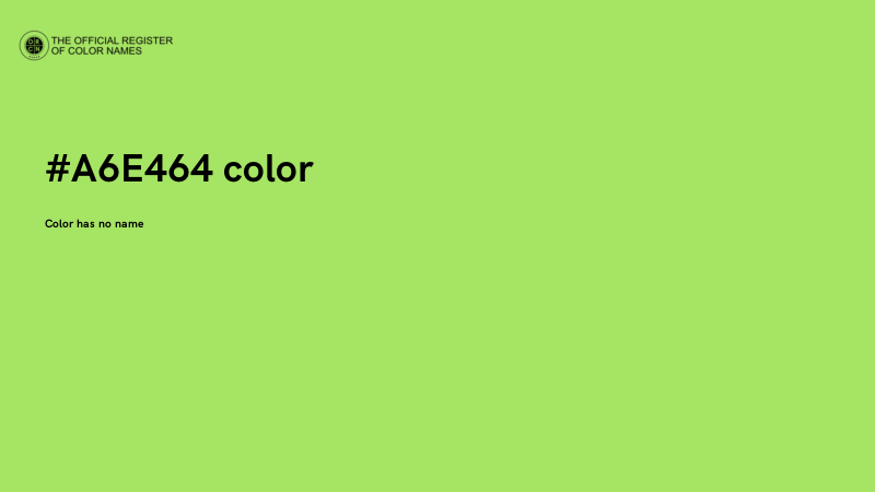 #A6E464 color image