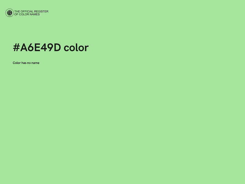 #A6E49D color image