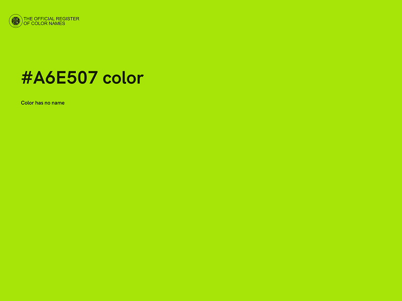 #A6E507 color image