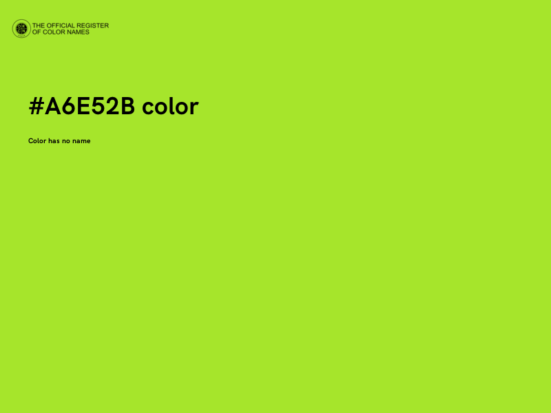 #A6E52B color image