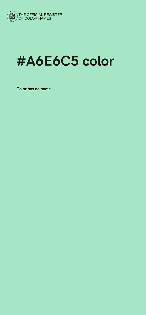 #A6E6C5 color image