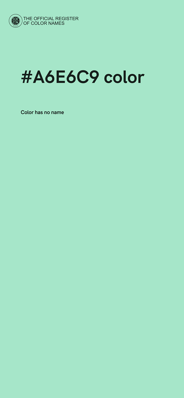 #A6E6C9 color image