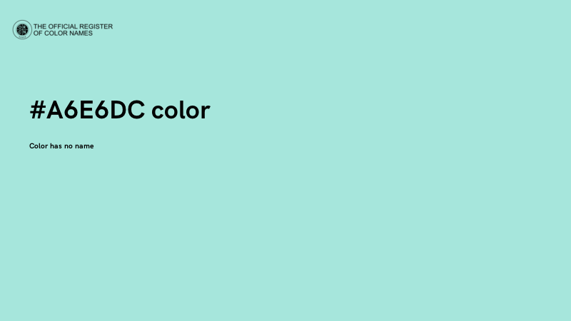 #A6E6DC color image