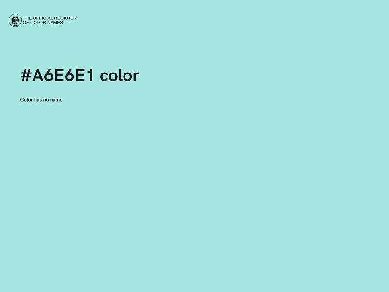 #A6E6E1 color image