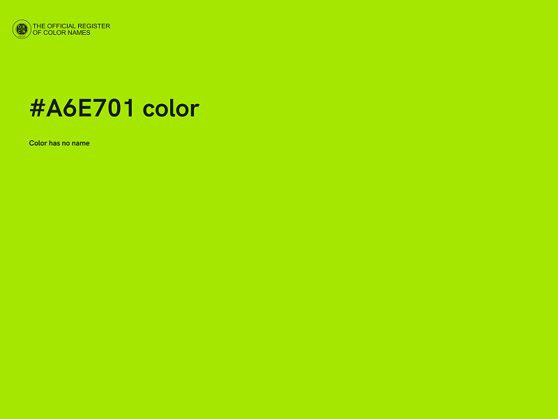 #A6E701 color image