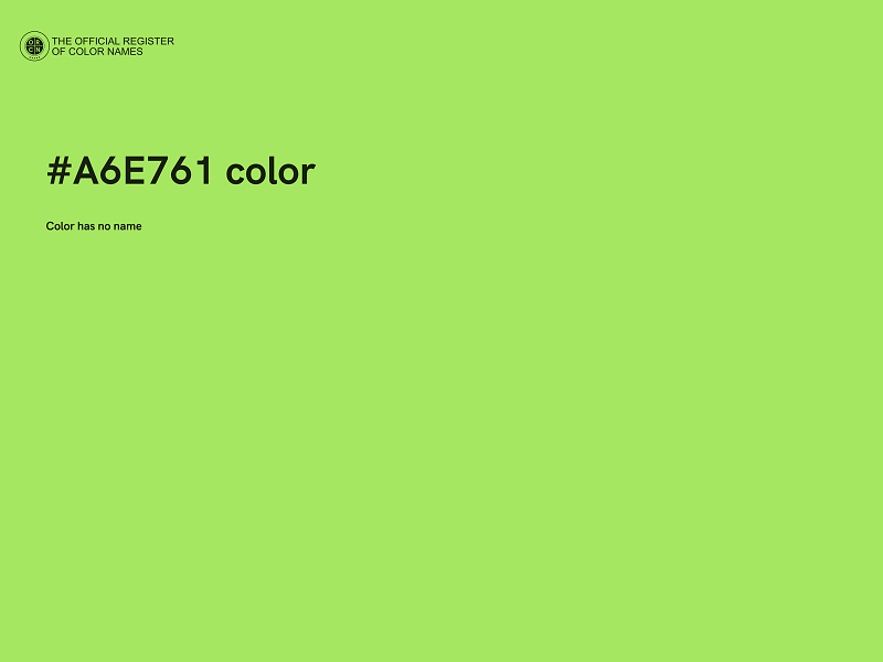 #A6E761 color image