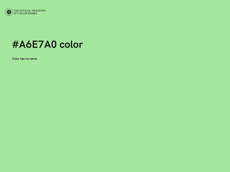 #A6E7A0 color image