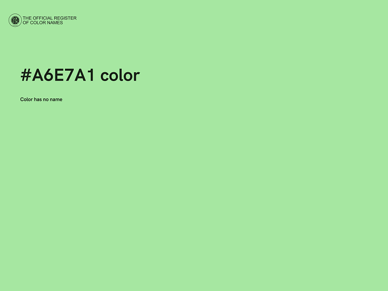 #A6E7A1 color image