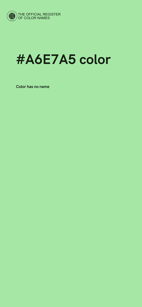 #A6E7A5 color image