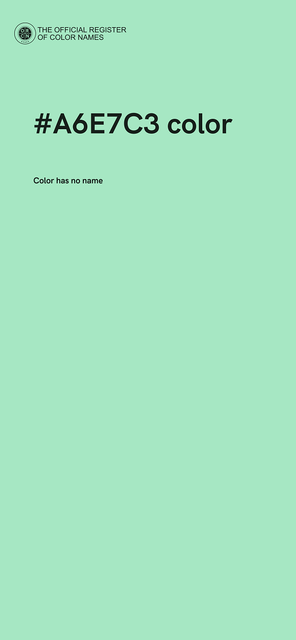 #A6E7C3 color image