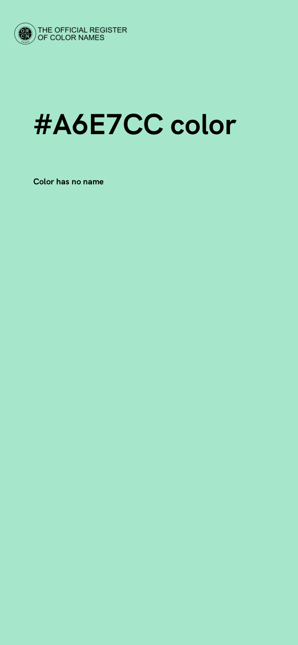 #A6E7CC color image