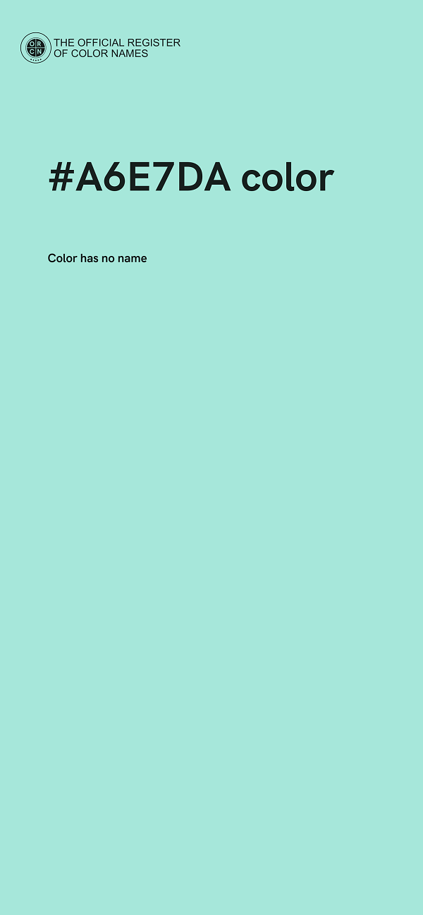 #A6E7DA color image