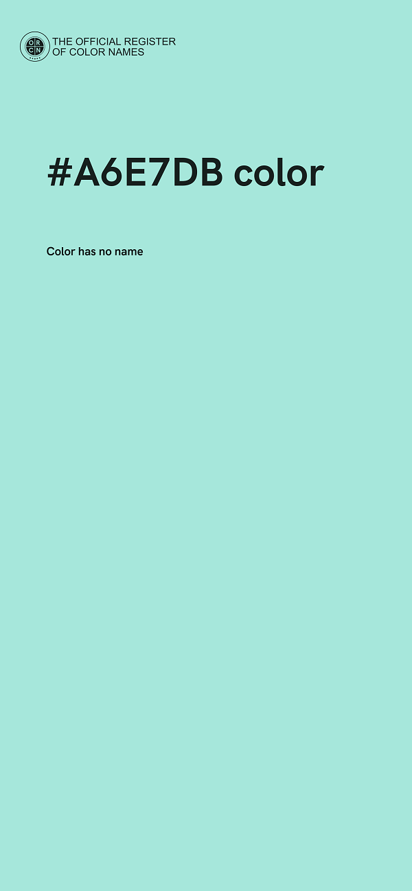#A6E7DB color image