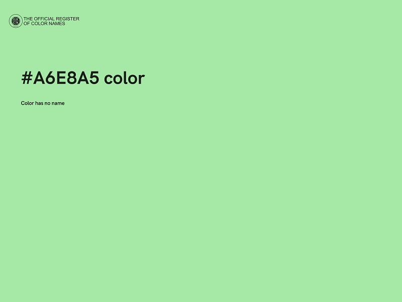 #A6E8A5 color image