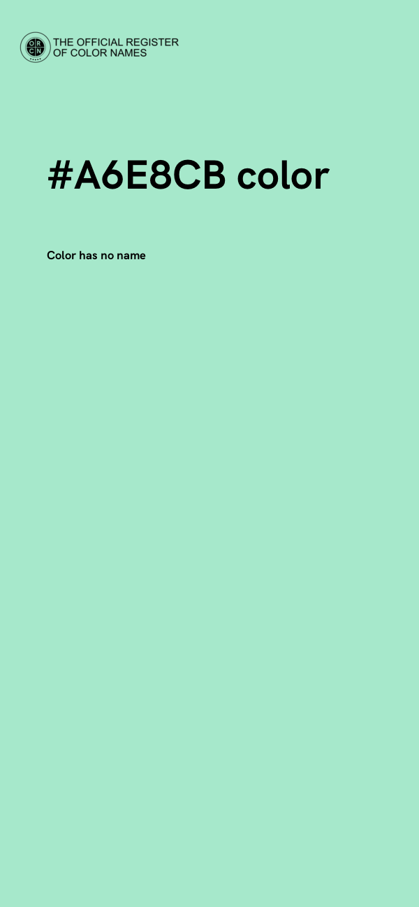 #A6E8CB color image