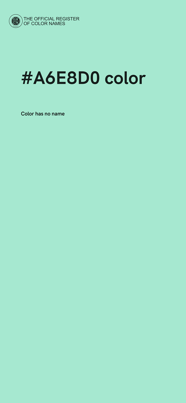 #A6E8D0 color image