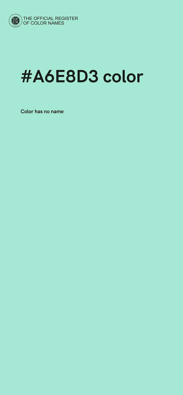 #A6E8D3 color image