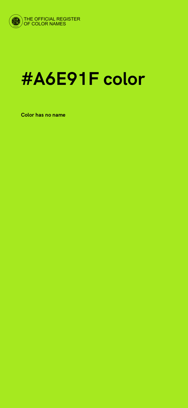 #A6E91F color image