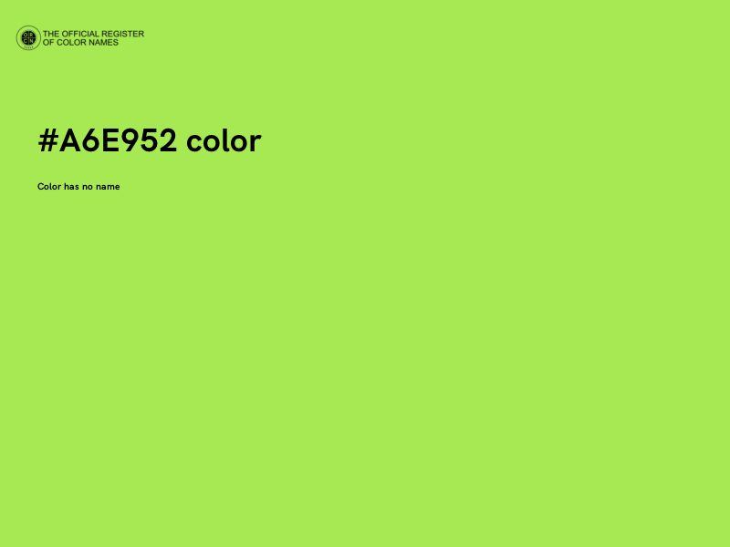 #A6E952 color image