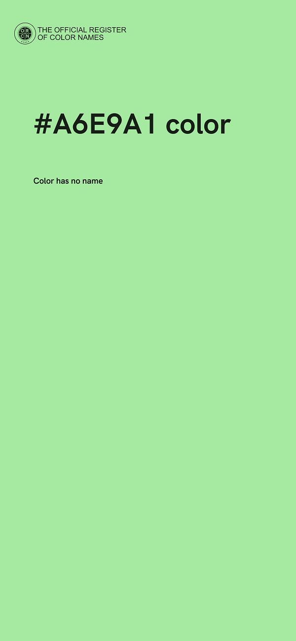 #A6E9A1 color image