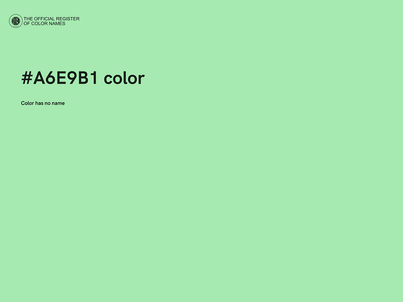 #A6E9B1 color image