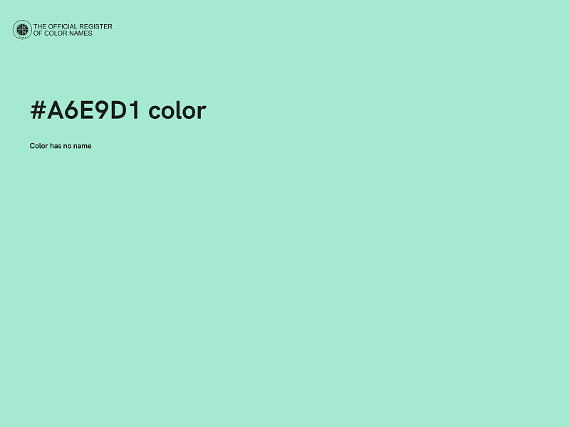 #A6E9D1 color image