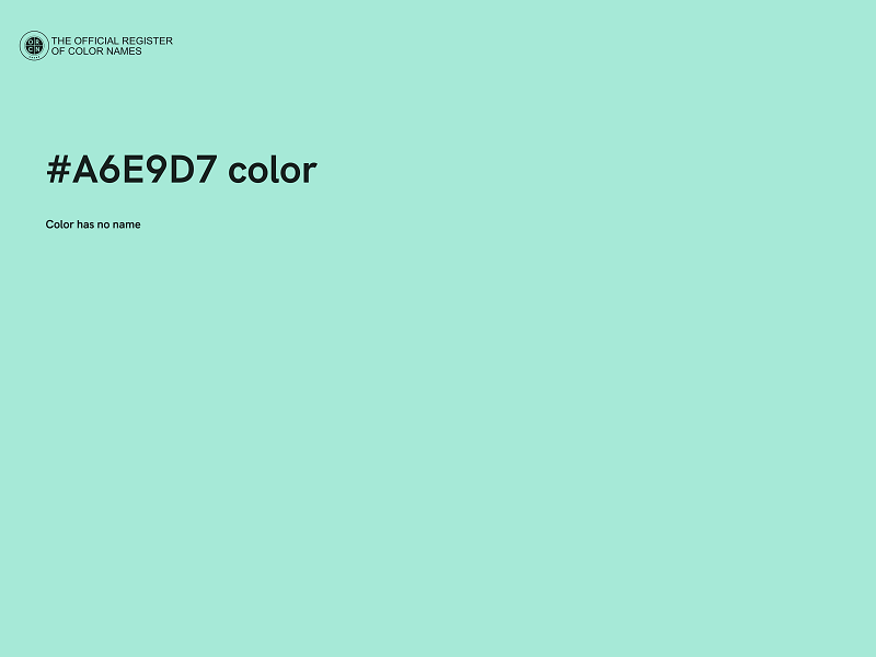 #A6E9D7 color image