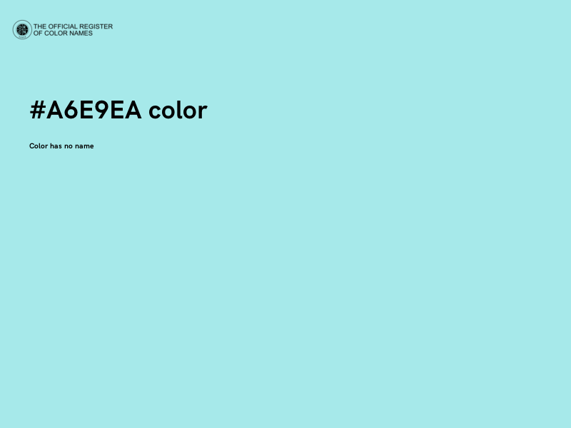 #A6E9EA color image