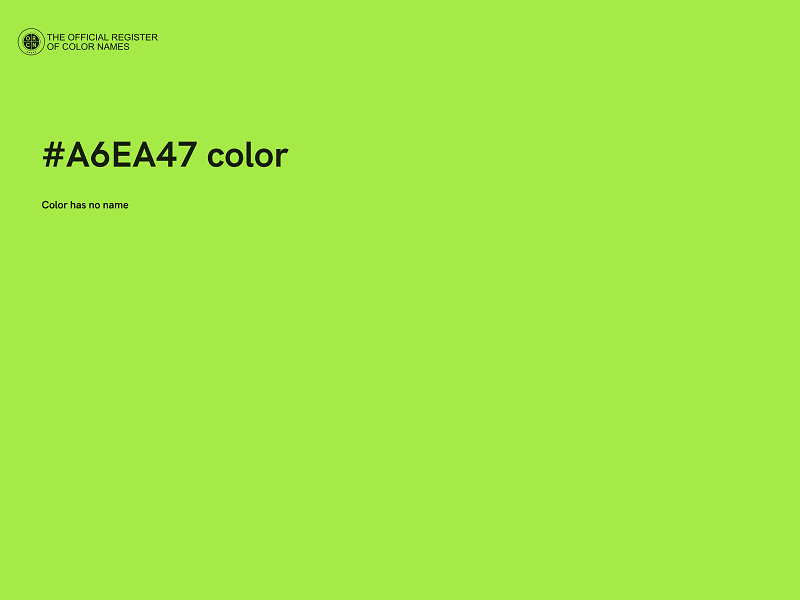 #A6EA47 color image