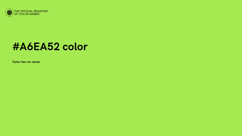 #A6EA52 color image